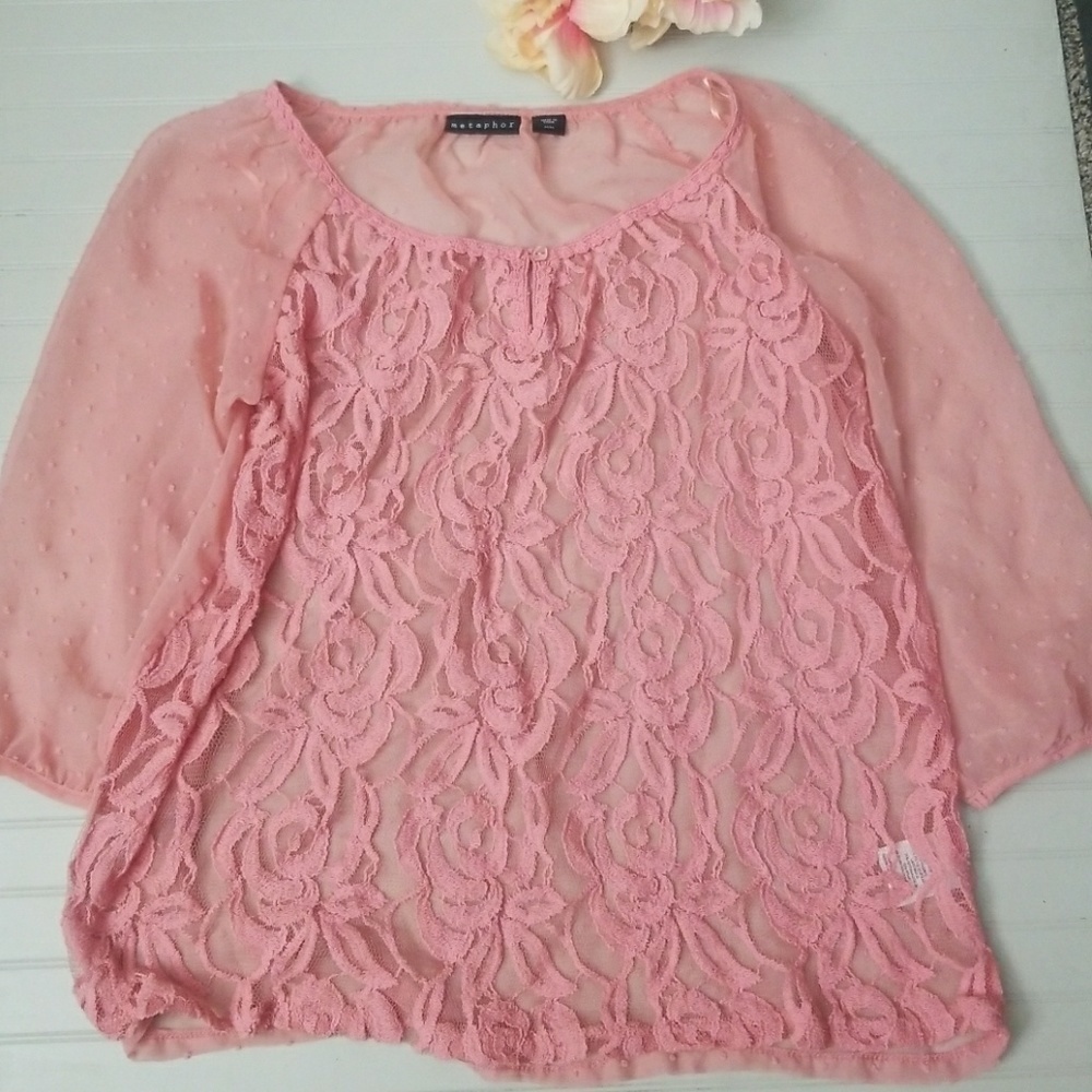 Pretty blush sheer top
